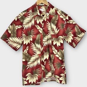 PIERRE CARDIN Men’s Hawaiian Shirt size L EUC cotton fall colors vintage grandpa